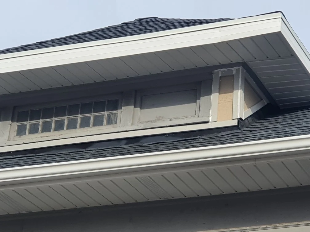 Roof edge and gutter detail