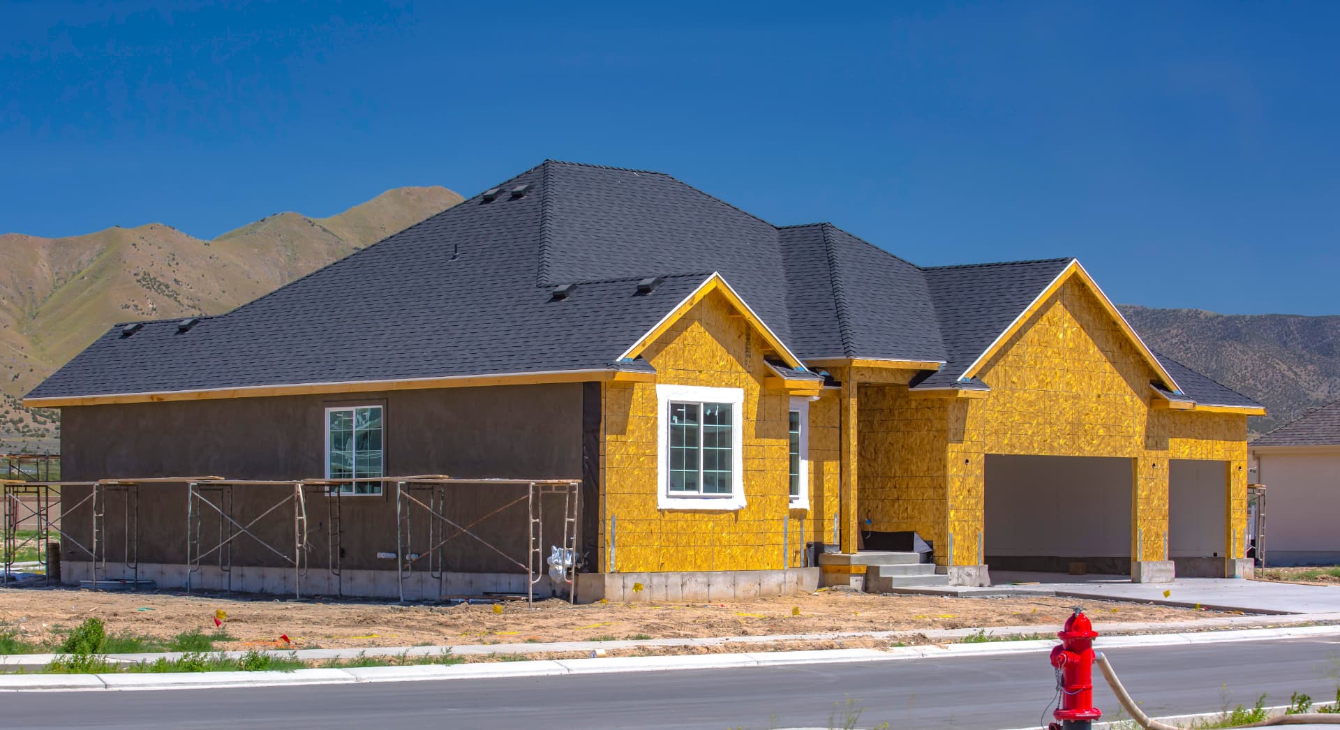 New construction roofing — illustrative stock photo